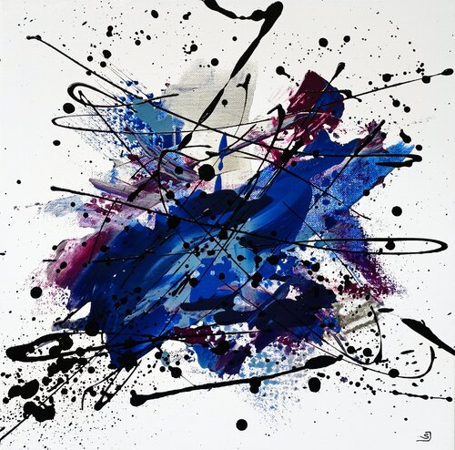 Liberté bleue nuit von Sylvie Jousselin, Malerei kaufen auf Singulart