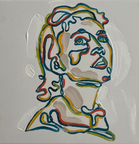 Oneline woman #1 van Elisa Bonotti, Schilderij te koop op Singulart