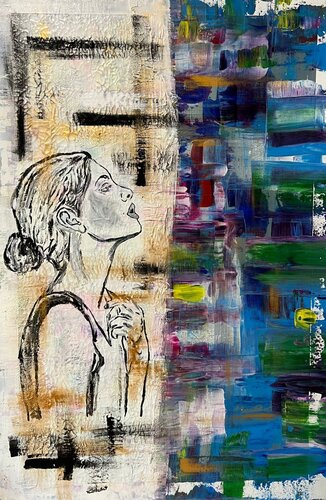 Dall'altra parte van Elisa Bonotti, Schilderij te koop op Singulart