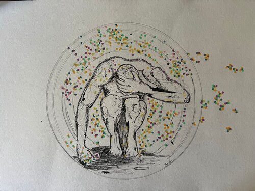introspezione -Mapplethorpe tributo serie #2 di Elisa Bonotti, Pittura in vendita su Singulart