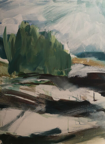 Winterluft van Kerstin Grobler, Schilderij te koop op Singulart