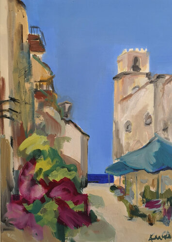 Chiesa di Santa Maria / Cefalú by Kerstin Grobler, Painting for Sale on Singulart