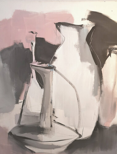 Stillleben in Weiß von Kerstin Grobler, Malerei kaufen auf Singulart