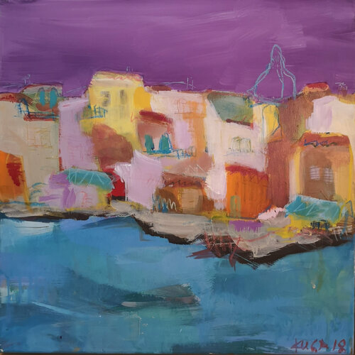 Cassis - Hafen van Kerstin Grobler, Schilderij te koop op Singulart
