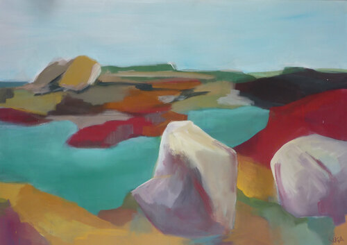 CoteRose 5 di Kerstin Grobler, Pittura in vendita su Singulart