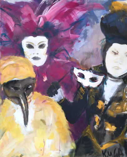 Who are you 2 van Kerstin Grobler, Schilderij te koop op Singulart