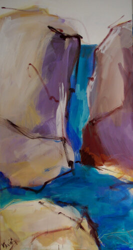 Into The Blue by Kerstin Grobler, Painting for Sale on Singulart