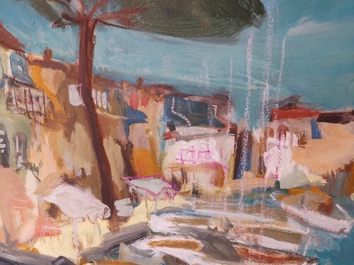 Port Grimaud van Kerstin Grobler, Schilderij te koop op Singulart