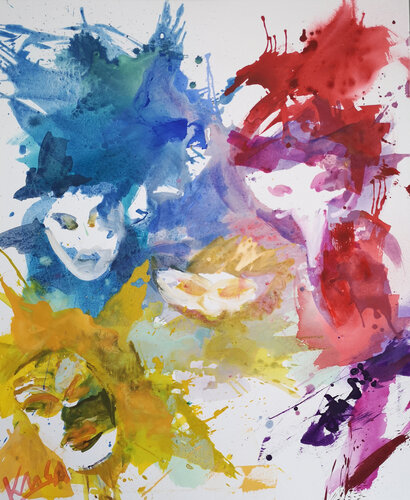 Who are you 7 van Kerstin Grobler, Schilderij te koop op Singulart