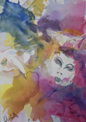 Who are you 5 van Kerstin Grobler, Schilderij te koop op Singulart