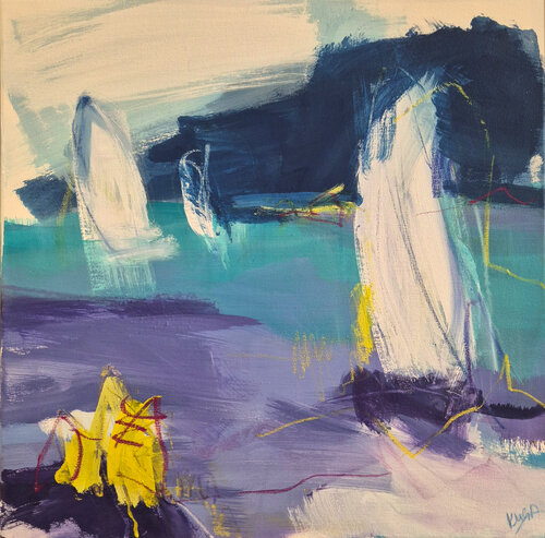 AquaMarina 6 van Kerstin Grobler, Schilderij te koop op Singulart