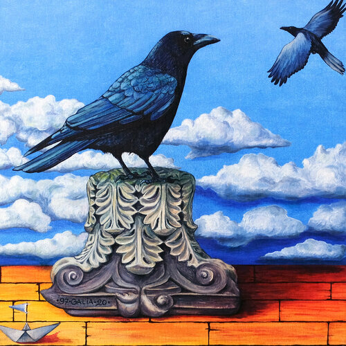 One conversation by Galia Chuntova, Painting for Sale on Singulart