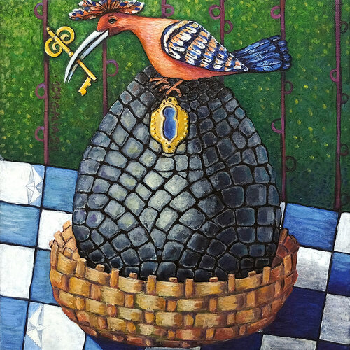 The big egg hatching by Galia Chuntova, Painting for Sale on Singulart