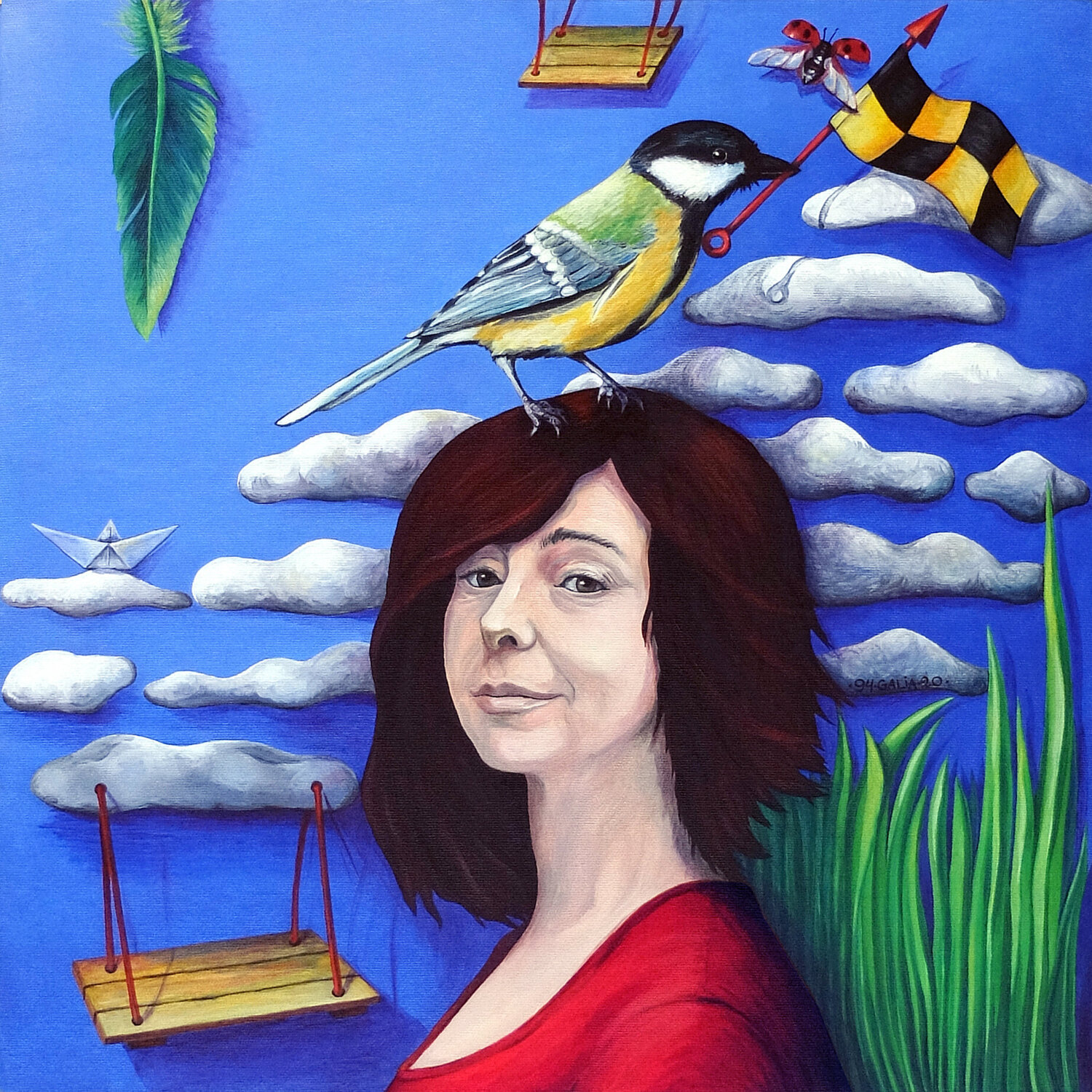 One woman Galia Chuntova Origineel schilderij te koop
