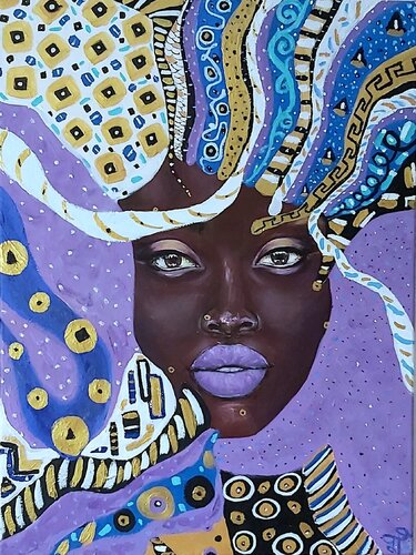 African  Princess von Julia (Iuliia) Tokar, Malerei kaufen auf Singulart