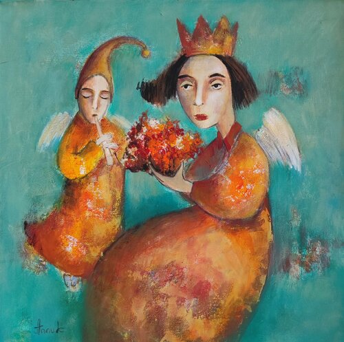 The Song of Angels: Spring will come! by Anna Soghomonyan, 회화 for Sale on Singulart