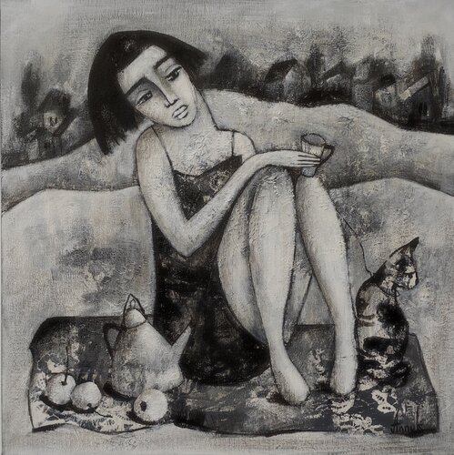 Evening walk von Anna Soghomonyan, Malerei kaufen auf Singulart