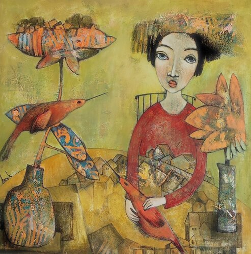 Wonderful World van Anna Soghomonyan, Schilderij te koop op Singulart