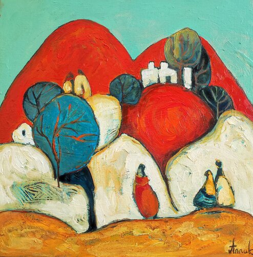 "Deep Red" van Anna Soghomonyan, Schilderij te koop op Singulart