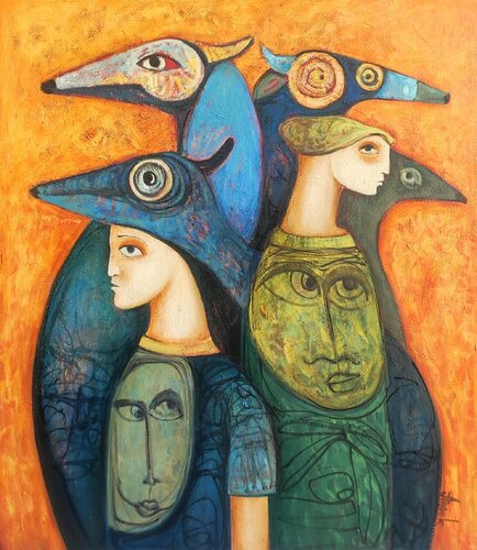 "Monsters` club" von Anna Soghomonyan, Malerei kaufen auf Singulart