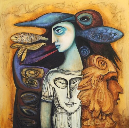 Many Faced by Anna Soghomonyan, 회화 for Sale on Singulart