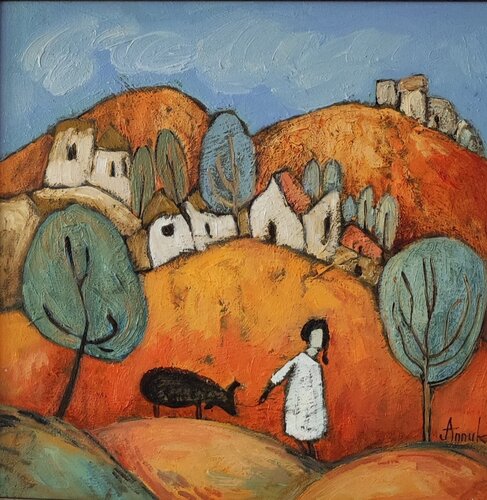 "Walking around" von Anna Soghomonyan, Malerei kaufen auf Singulart