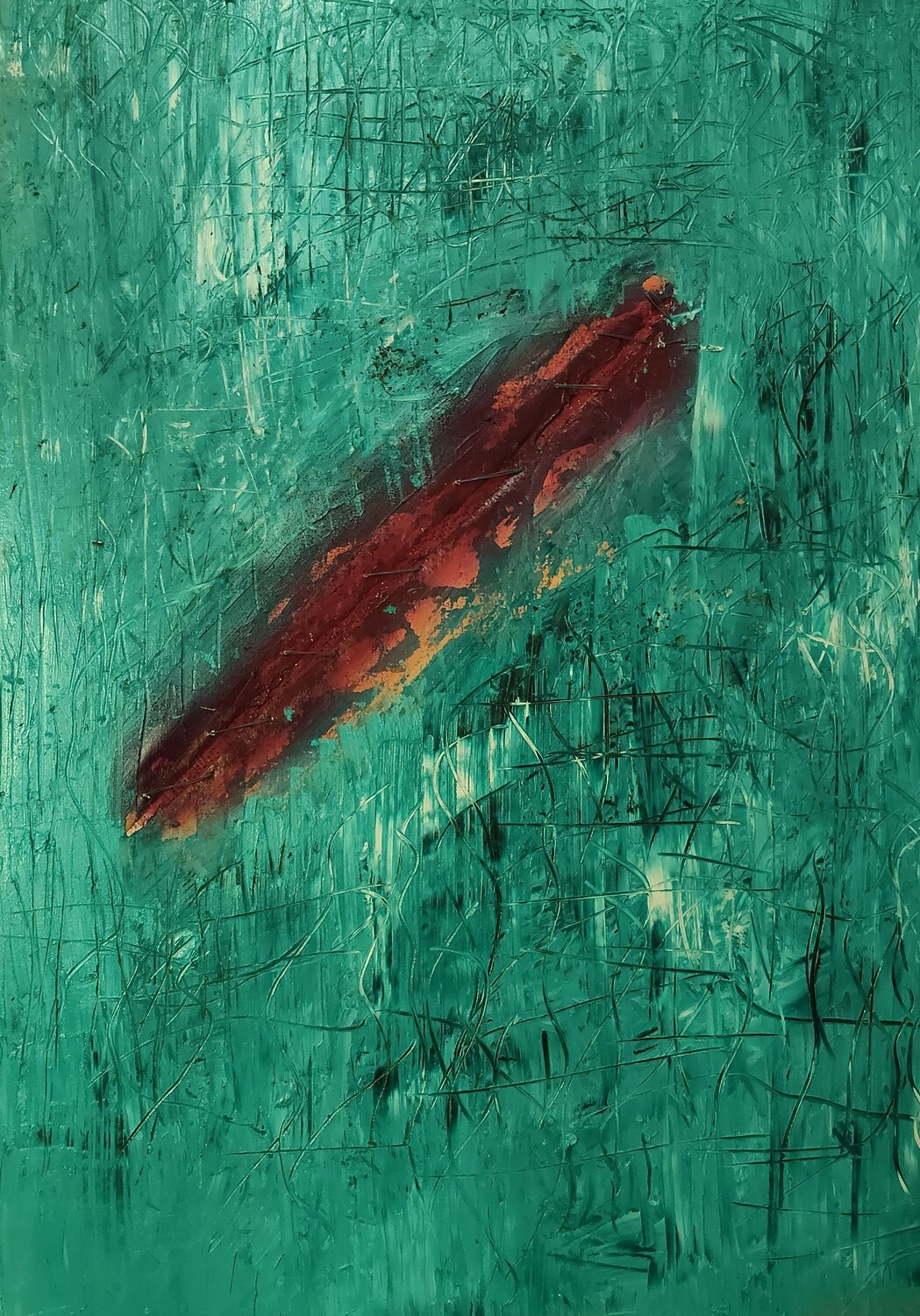 La cicatrice Nicola Damiani Origineel schilderij te koop