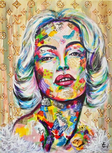 The Myth of Softness. Marilyn Monroe Modern pop art, street art figurative painting. by Tattiana Yelistratava, Painting for Sale on Singulart