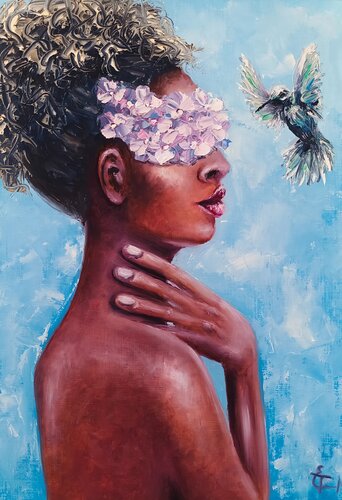 Whisper of Light. - Contemporary figurative painting, modern female portrait, original oil painting. by Tattiana Yelistratava, 회화 for Sale on Singulart