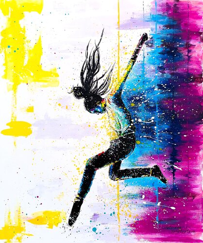 Crossing My Own Horizon. Modern pop art, street art figurative painting. by Tattiana Yelistratava, 회화 for Sale on Singulart