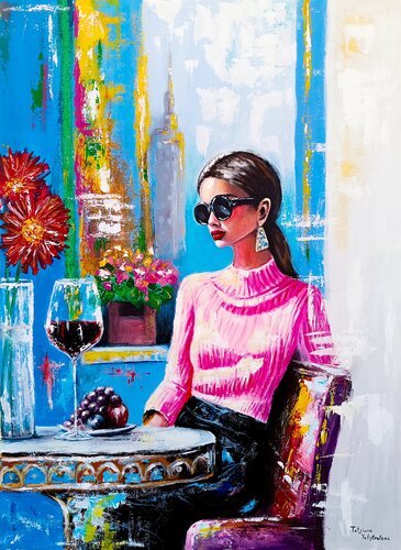 Where the City Falls Quiet. Modern pop art, street art figurative painting. by Tattiana Yelistratava, Painting for Sale on Singulart