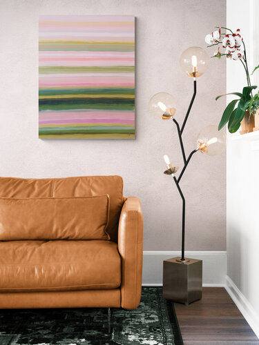 Quiet Spring Garden. Large abstract earth pallet artwork. Neutral tone abstract painting. van Tattiana Yelistratava, Schilderij te koop op Singulart