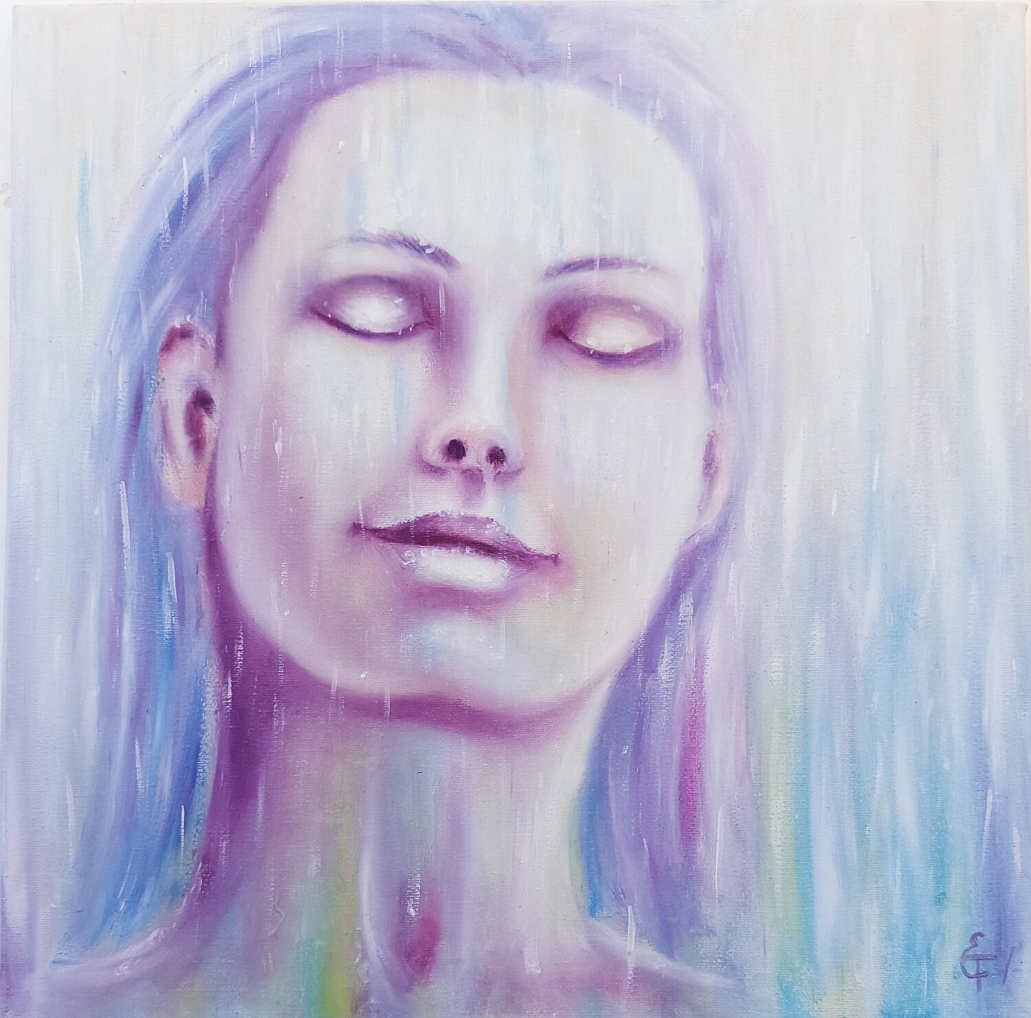 Inner Glow. - Contemporary figurative painting, modern female portrait, original oil painting. Tattiana Yelistratava