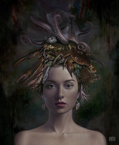 Ocean Medusa van Michael Knepper, Schilderij te koop op Singulart