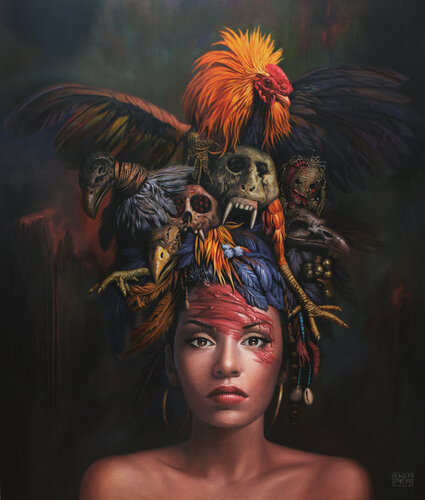 Voodoo Doll by Michael Knepper, 회화 for Sale on Singulart