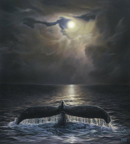 Journey to the Moon van Michael Knepper, Schilderij te koop op Singulart