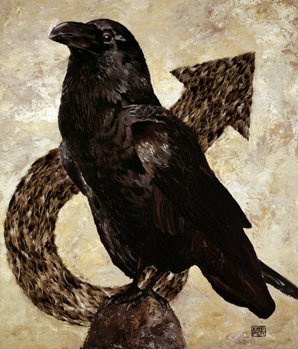 MASCULINE RAVEN par Michael Knepper, Peinture en vente sur Singulart