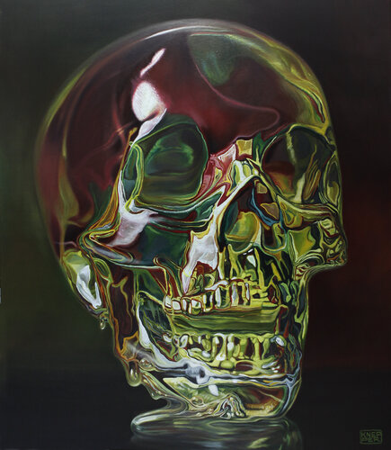 Skull of liquid glass von Michael Knepper, Malerei kaufen auf Singulart