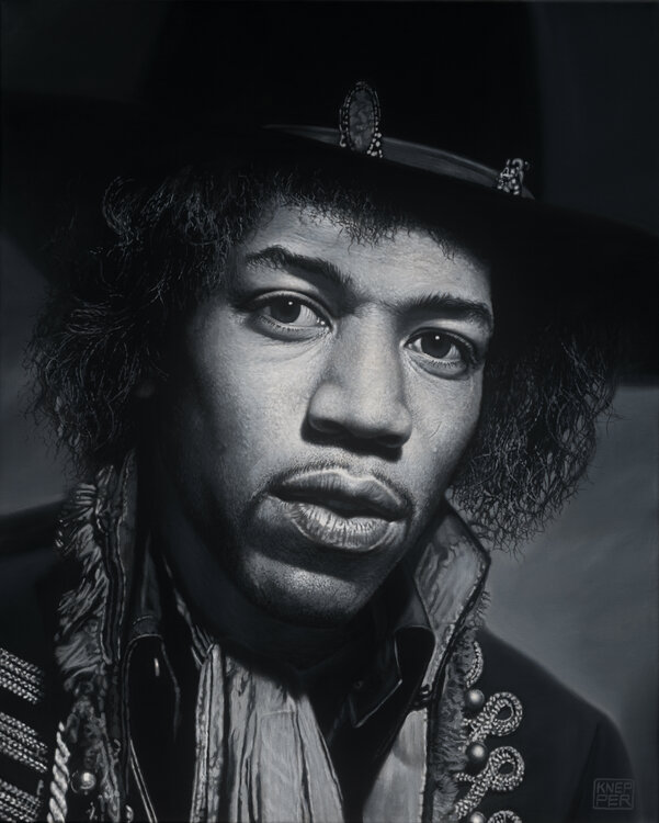 Jimi Hendrix- black and white Michael Knepper