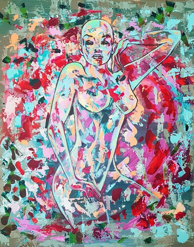 This painting is called an angel. di Tanya EFE, Pittura in vendita su Singulart