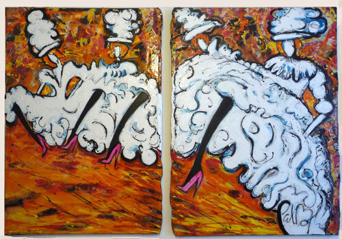 French Cancan Moulin Rouge de PatMoli, Pintura a la venta en Singulart