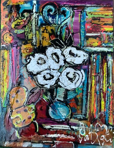 LA BLANCHEUR DES ANEMONES di PatMoli, Pittura in vendita su Singulart
