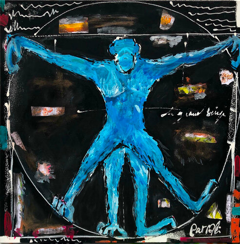 SINGE DE VITRUVE van PatMoli, Schilderij te koop op Singulart