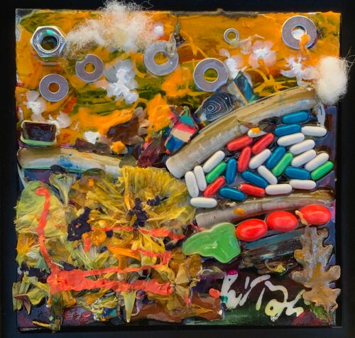 CHEMIN DES SAVEURS JAUNE von PatMoli, Andere Medien kaufen auf Singulart