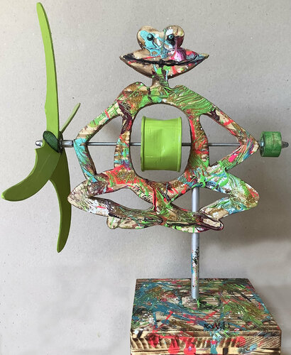 GRENOUILLE ZEN GIROUETTE de PatMoli, Otros medios a la venta en Singulart