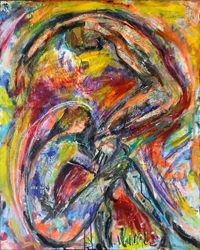 LA DANSE DANS LES VEINES : COUPLE  1 von PatMoli, Malerei kaufen auf Singulart