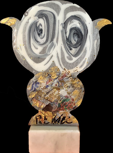 CHOUETTE 15 SUR SOCLE BLANC by PatMoli, Other Media for Sale on Singulart