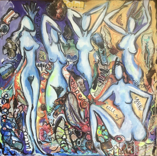Les Demoiselles ont besoin d'eau ! de PatMoli, Pintura a la venta en Singulart