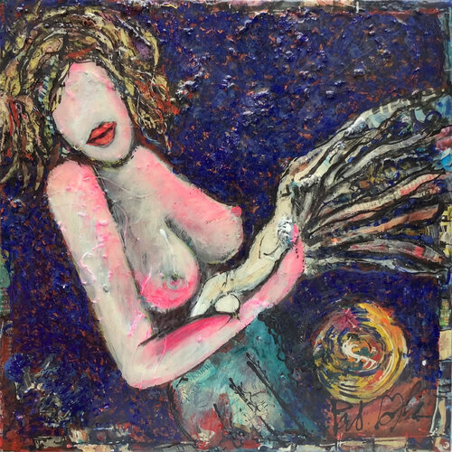 FEMME A L'OISEAU di PatMoli, Pittura in vendita su Singulart