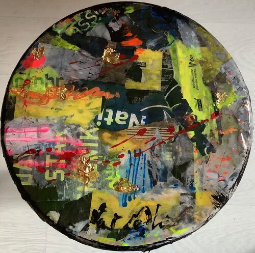 tabouret street art "Nati" di PatMoli, Altri media in vendita su Singulart